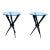 Oryx Gazella Horn Tripod Side Tables by Source for West Elm-a Pair For Sale