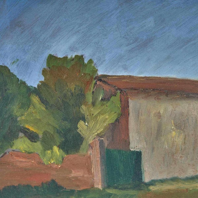 A. Mateucci, Landscape, 1980s, Oil on Panel For Sale - Image 3 of 5