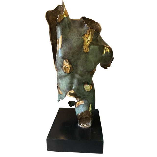 20th Century Bronze Nude Male Sculptures, Set of 2 For Sale - Image 6 of 7