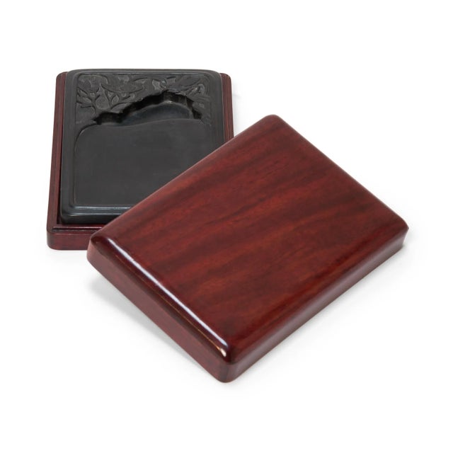 Mid 19th Century Chinese Flora and Fauna Inkstone, c. 1850 For Sale - Image 5 of 6