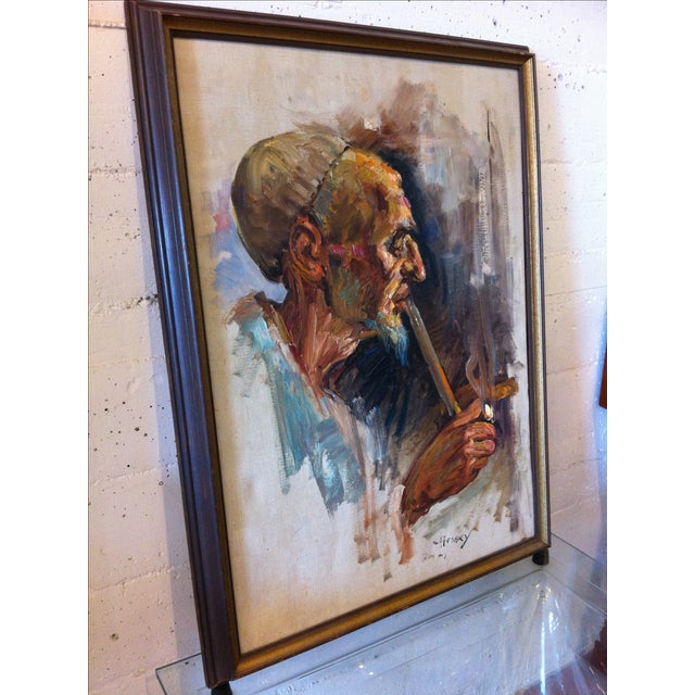 Mid-Century Modern Oil Painting by Cyrus Afsary For Sale - Image 3 of 6
