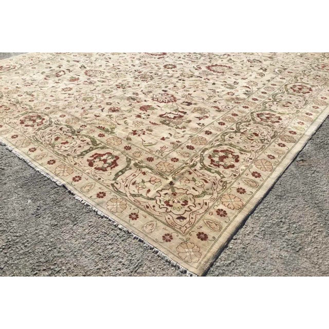 Textile Circa 1920 One of a Kind Vintage Over-Sized Oushak Rug - 14' X 24' For Sale - Image 7 of 12