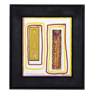 Mário Cesariny, Composition, 2000, Mixed Media on Canvas For Sale