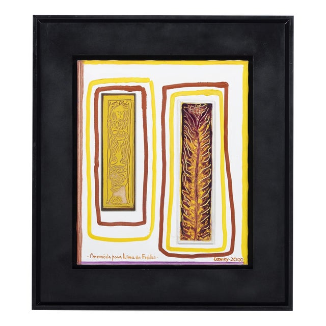 Mário Cesariny, Composition, 2000, Mixed Media on Canvas For Sale