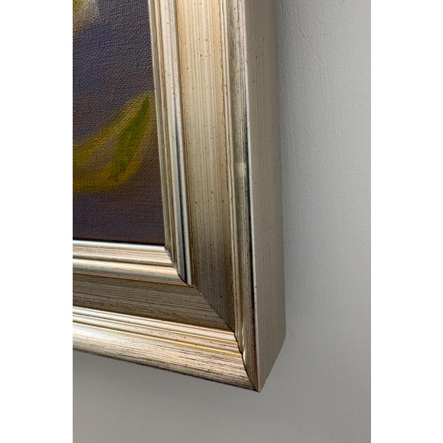 Wood “Floral Dreams” Framed Oil on Linen by Nancy M. Vignola For Sale - Image 7 of 8