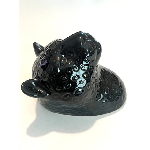 1980s Vintage Rare Black Panther Wall Vase For Sale - Image 5 of 7