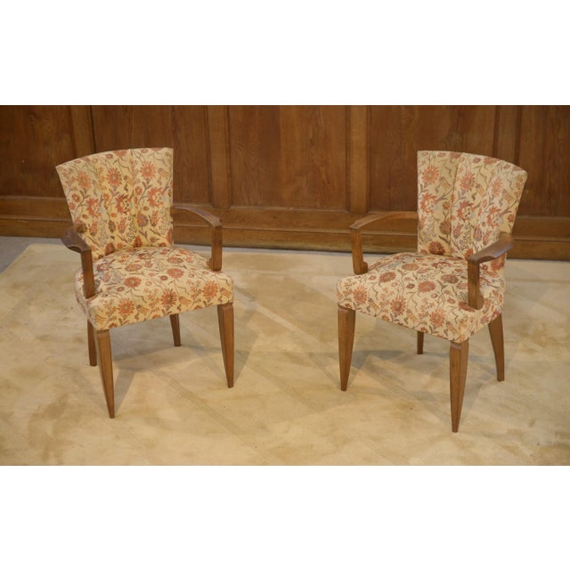 Jules Leleu Bridge Armchairs by Jules Leleu, 1930s, Set of 3 For Sale - Image 4 of 17
