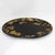 Antique 19th Century Paper Mache Oval Tray - Black Lacquer With Hand Painted Gold Gilt Ivy Design For Sale - Image 11 of 14
