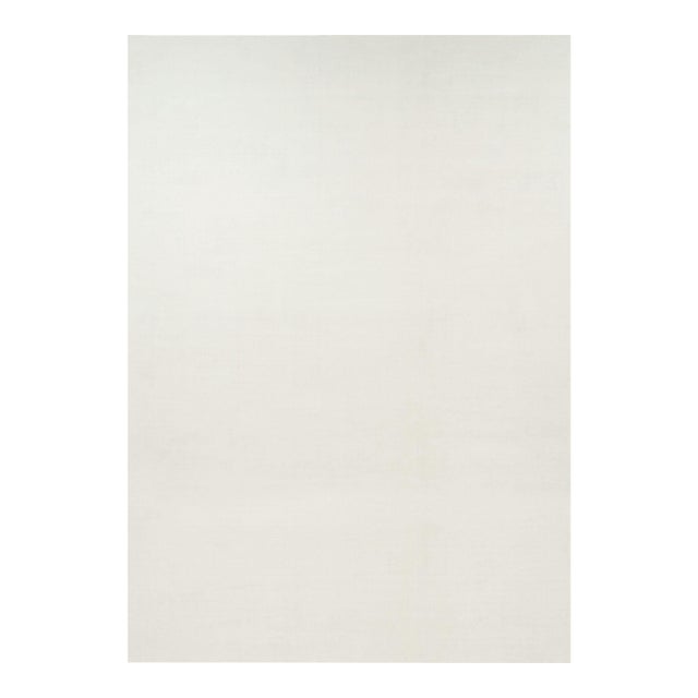 Rug & Kilim’s Oversized Contemporary Textural Solid Rug in White Tones-12x17 For Sale