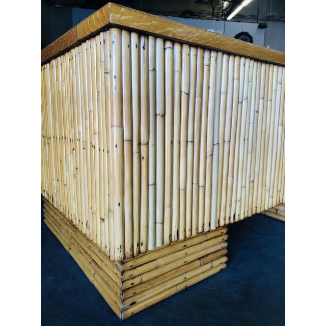 1940s Boho Chic Rattan Executive Desk Chairish