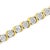 Haus of Brilliance 14K Yellow Gold Plated .925 Sterling Silver 1/4 Cttw Diamond Round Miracle Plate and "S" Link Tennis Bracelet (I-J Color, I2- I3 Clarity) - 7" For Sale - Image 4 of 7
