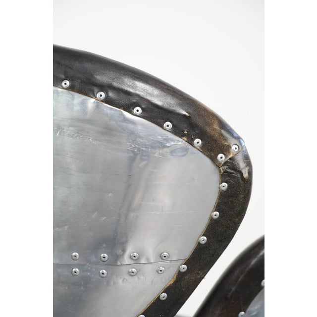 Vintage Aviator Desk Chair in Cowhide Leather and Aluminium from Timothy Oulton For Sale - Image 14 of 17