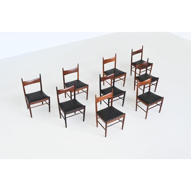 Rosewood Dining Chairs by H. Vestervig Eriksen for Tromborg, Denmark, 1960s, Set of 9 For Sale - Image 6 of 18