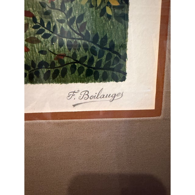Cream Late 20th Century Pair of Fernand Boilauges Signed Limited Edition Serigraphs, Framed For Sale - Image 8 of 14