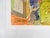 Contemporary colorful oil on paper abstract farm by K. C. Bacon (1948-2026) Washington. Signed, lower left. Unframed, edge...