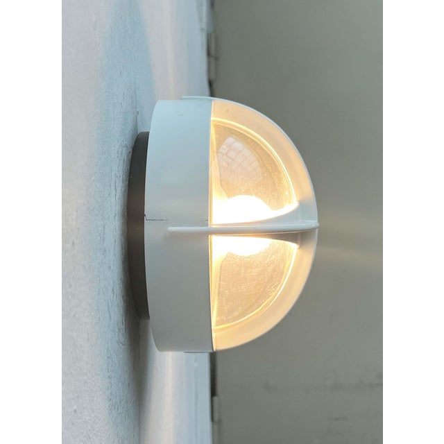 Mid-Century Modern Danish Pirat Mini White Outdoor Wall Lamp by Eva and Nils Koppel, Gert Edstrand for Nordisk Solar, 1960s For Sale - Image 5 of 18