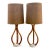1960's Mid Century Modern Bentwood Bamboo Table Lamps, a Pair For Sale