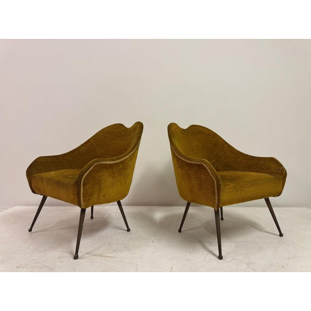 Small Italian Armchairs, 1950s, Set of 2 For Sale - Image 12 of 14