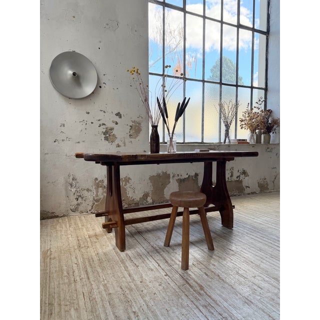 Dining Table in Olive Wood from Maison Skela, 1960 For Sale - Image 3 of 18