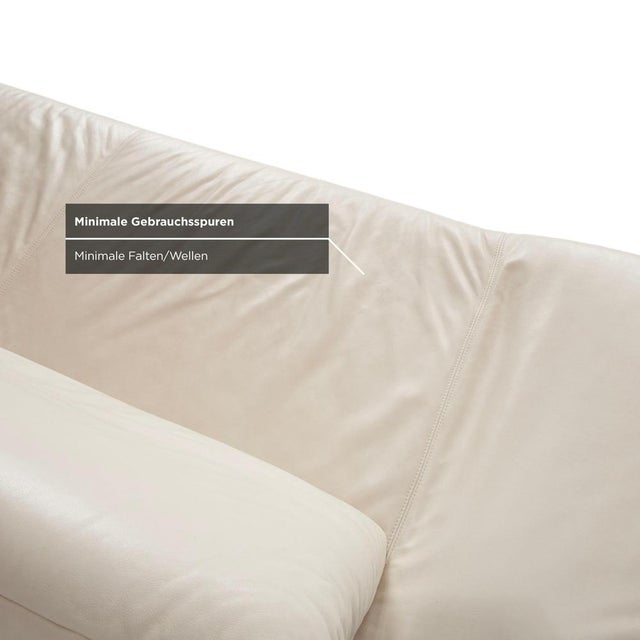 Rivoli 3-Seater Sofa in Cream Leather from Koinor For Sale - Image 10 of 16