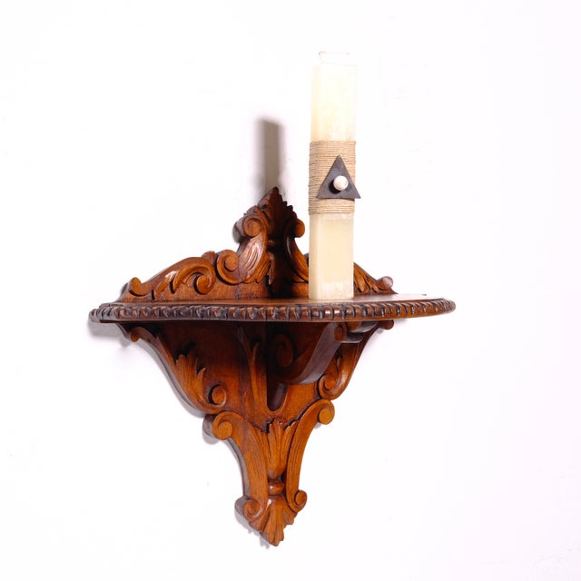 Small Wall Shelves and Consoles in Fir Wood, 1900s, Set of 2 For Sale - Image 13 of 15