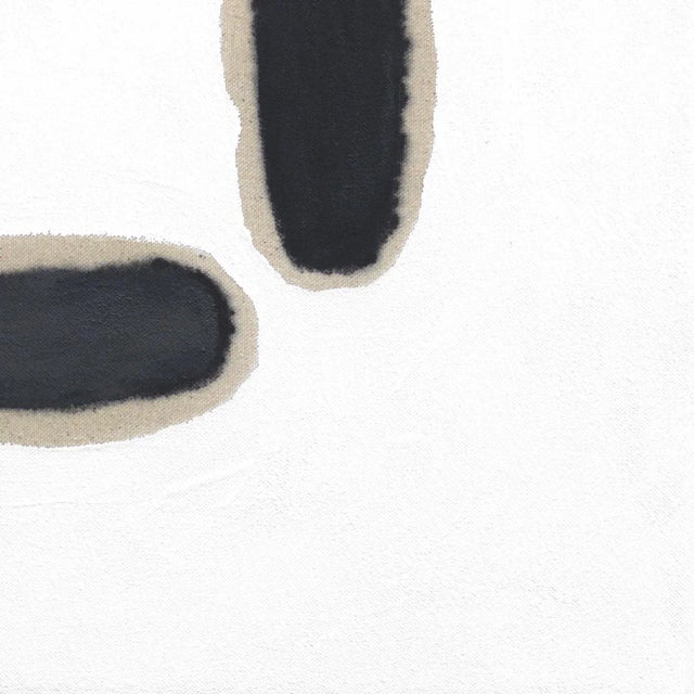 2020s "Tone Poem in Black, Blue, Gray, Light Gray" Contemporary Minimalist Mixed-Media Painting by Len Klikunas For Sale - Image 5 of 9