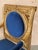 Wood Pair of Louis XVI Style Giltwood Armchairs With Blue Klein Velvet For Sale - Image 7 of 13