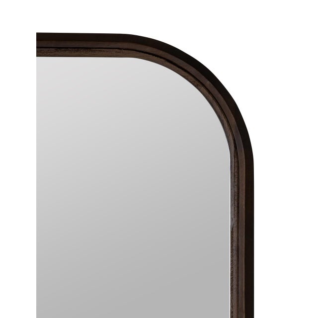 Jude Rounded Edge Wall Mirror, Espresso For Sale - Image 6 of 10