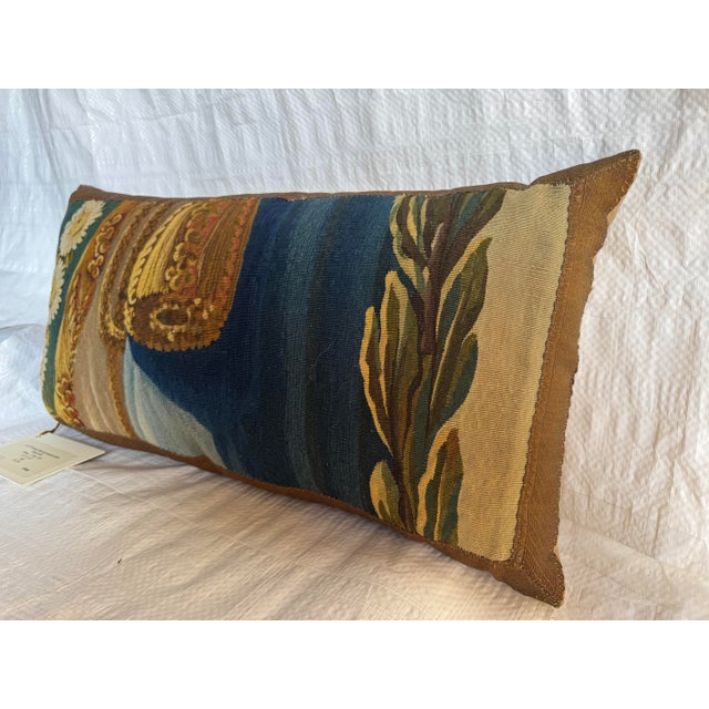 This elegant 18th century Beauvais tapestry pillow is woven in wool and silk and dates to France circa 1750. The...