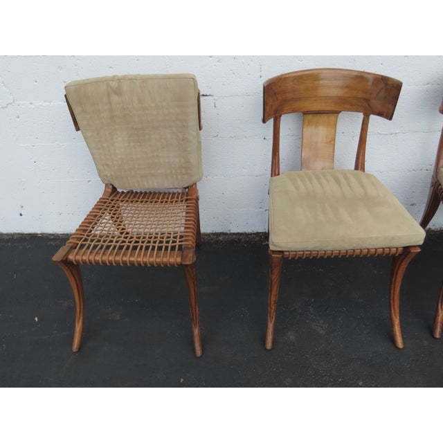 Kreiss Klismos Mid Century Modern Dining Chairs Solid Wood Set of Five 6439a For Sale - Image 11 of 18