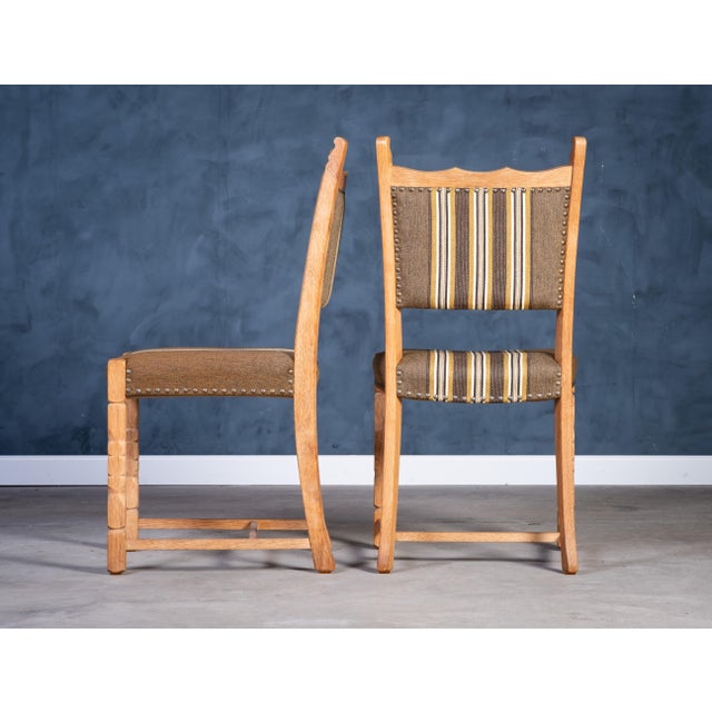 Vintage Danish Oak Chairs, 1960s, Set of 4 For Sale - Image 4 of 9