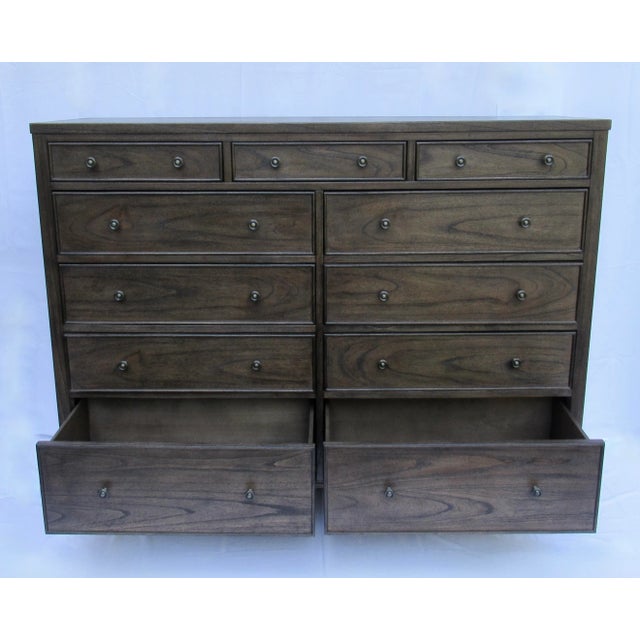 Coffee Arhaus Furniture Custom, "Pearson," 11-Drawer Highboy Chest, Dresser For Sale - Image 8 of 18