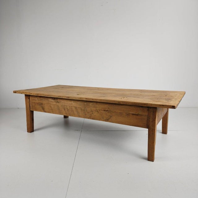 Antique French Farmhouse Oak Coffee Table, 19th Century For Sale - Image 13 of 16