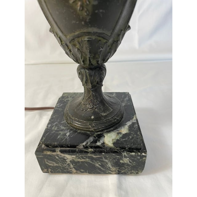 Vintage French Rococo Metal Lamp For Sale - Image 4 of 5