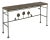 1980s Giacometti Inspired Wrought Iron Console Table With Fossilized Top For Sale