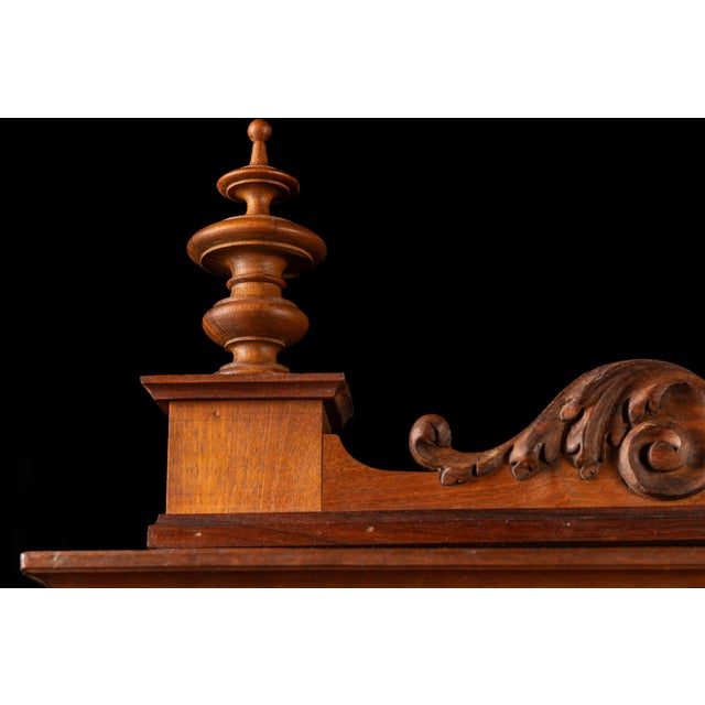 Early Oak Buffet with Red Marble Top For Sale In Chicago - Image 6 of 11