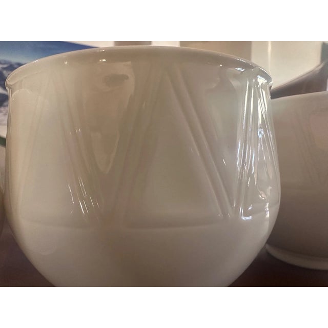 Mid-Century Modern Vintage Royal Copenhagen White Fluted Porcelain Bowls -Set of 3 For Sale - Image 3 of 5