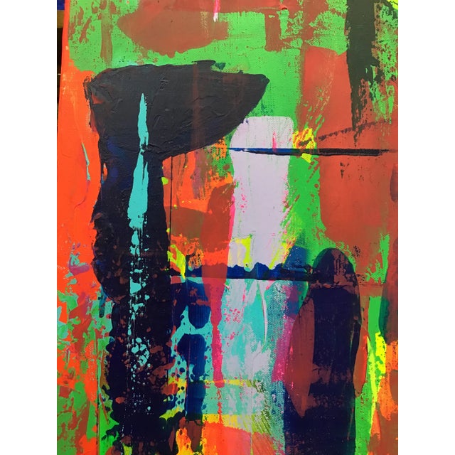 Acrylic on 20” by 1.5" by 10” Canvas Panel. Artist signed on the back side with S. Stilgenbauer (CA Artist Stephen...