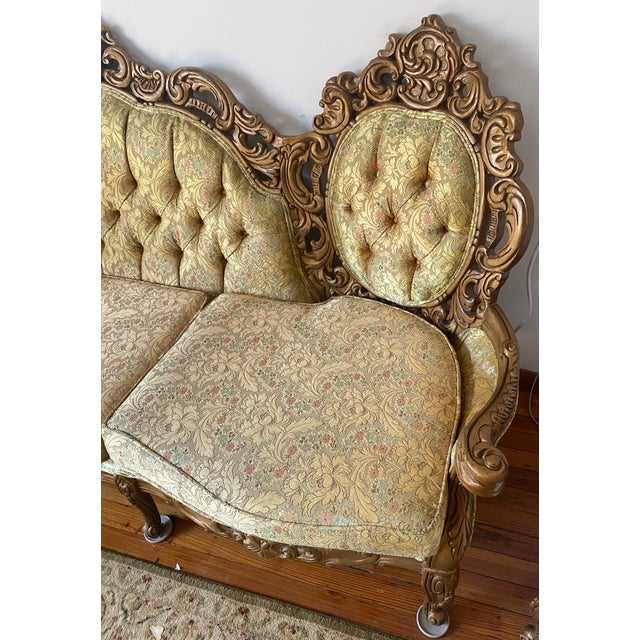 1990s French Rococco Sofa Set For Sale - Image 4 of 18
