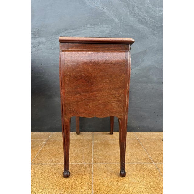 Brown French Louis XV Style Bedside Tables, 1930s, Set of 2 For Sale - Image 8 of 13