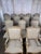French Set of 14 French Louis XV Style Distressed Dining Chairs With Linen For Sale - Image 3 of 17