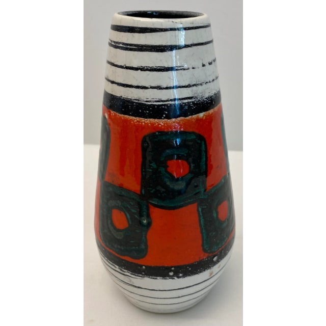 Mid 20th Century Small West Germany Ceramic Vase, Vintage Mid-Century Art Pottery For Sale - Image 5 of 6