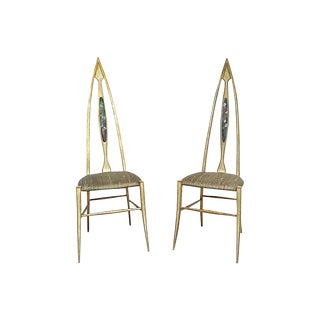 1960s Vintage Abstract Italian Chairs- A Pair For Sale