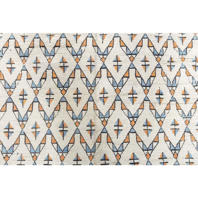 Doris Leslie Blau Midcentury Moroccan Geometric Handmade Wool Rug For Sale - Image 9 of 9