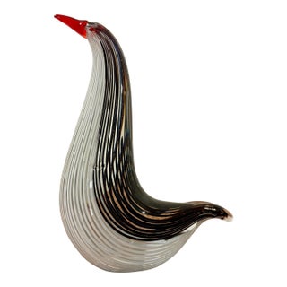 Vintage Murano Glass Bird Sculpture, Attributed to Dino Martens For Sale