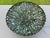 Green Mid-20th Century 20'' Tiffany-Style Leaded Green Slag Glass Lotus Leaf Lamp Shade For Sale - Image 8 of 18