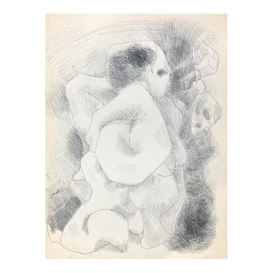 1970 James Bone Abstract Mid-Century Drawing