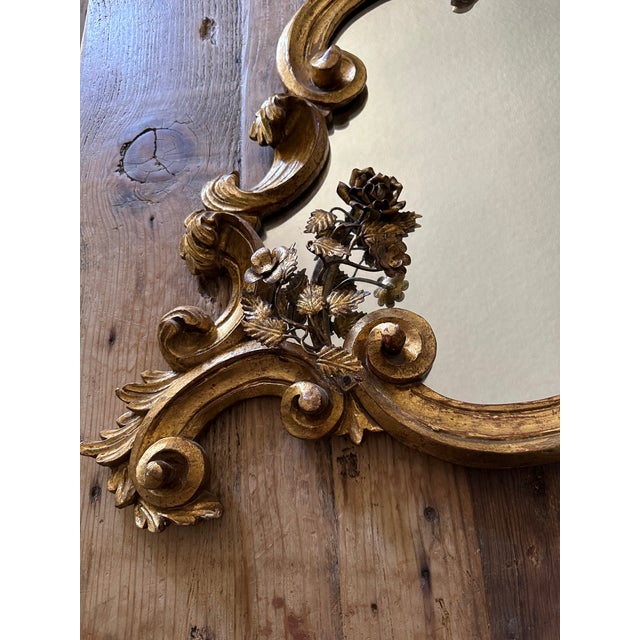 Regency Gold Floral Mirror With a Hollywood Past For Sale In Los Angeles - Image 6 of 6
