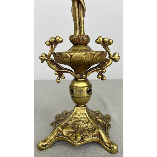 Metal Vintage French Ornate 5-Arm Candelabras, Set of 2 For Sale - Image 7 of 14