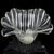 Cartier Cartier Signed Seguso Murano Vintage Crystal Clear Ribbed Surface Italian Art Glass Seashell Shell Bowl For Sale - Image 4 of 11